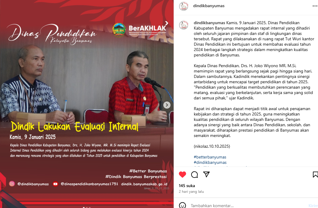 Rakor Evaluasi Kegiatan 2024