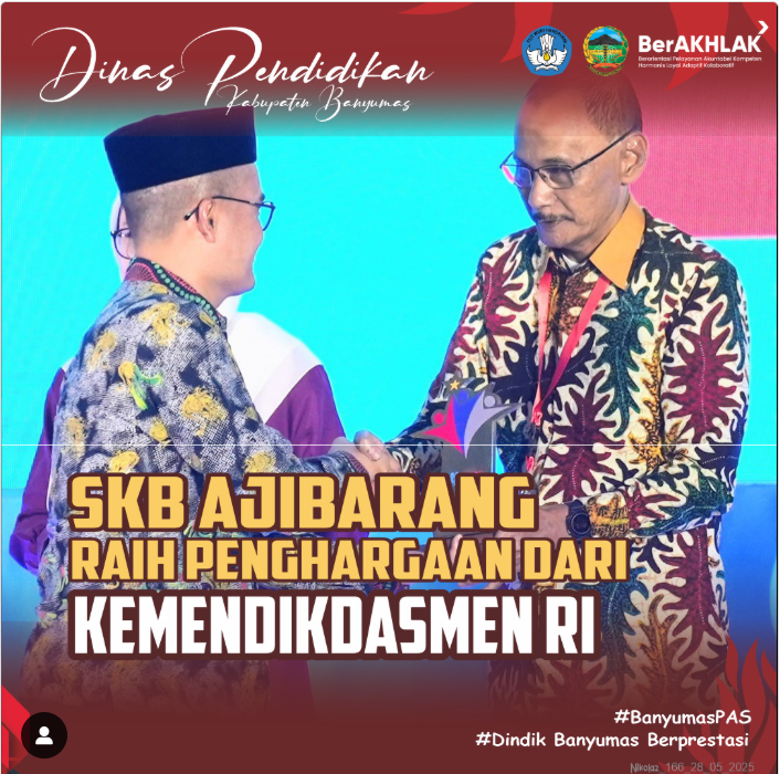 SKB Ajibarang Raih Penghargaan pada Malam Tasyakuran Hardiknas 2025: Bukti Komitmen Nyata dalam Mewujudkan Pendidikan Bermutu untuk Semua