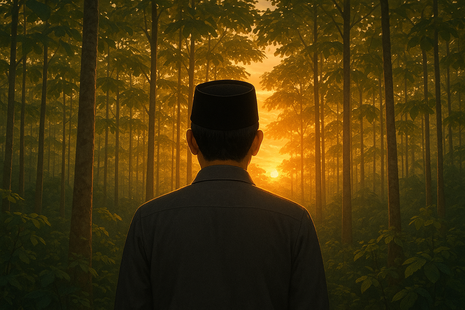 Indonesia, Pohon Jati di Hutan Tropis