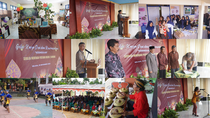 gelar karya seni dan kewirausahaan SMP Negeri 3 Sumbang