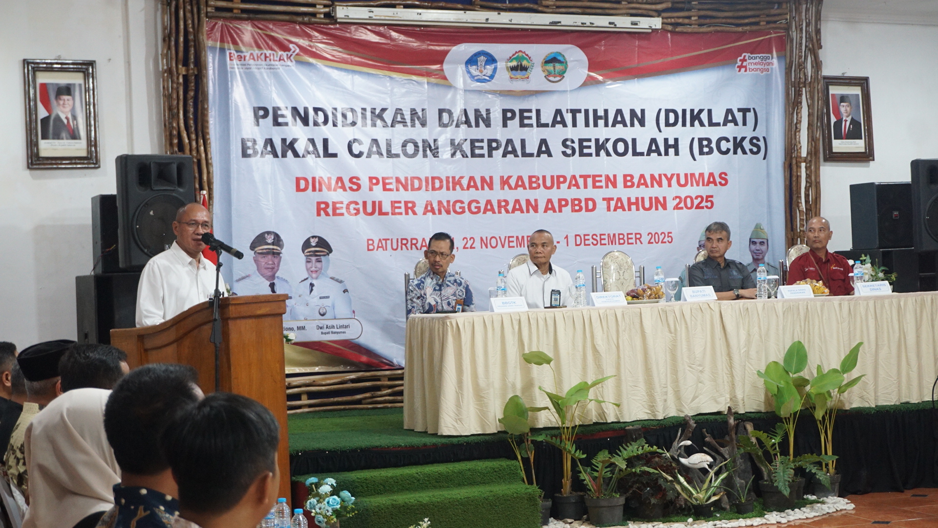 Pendidikan dan Pelatihan Bakal Calon Kepala Sekolah Resmi Dibuka Bupati Banyumas,