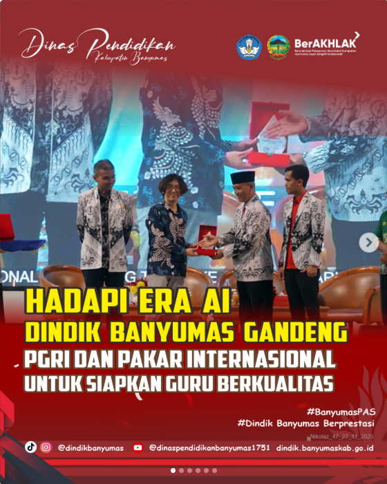 Dinas Pendidikan Kabupaten Banyumas Gandeng PGRI dan Pakar Internasional Bekali Guru Hadapi Era AI