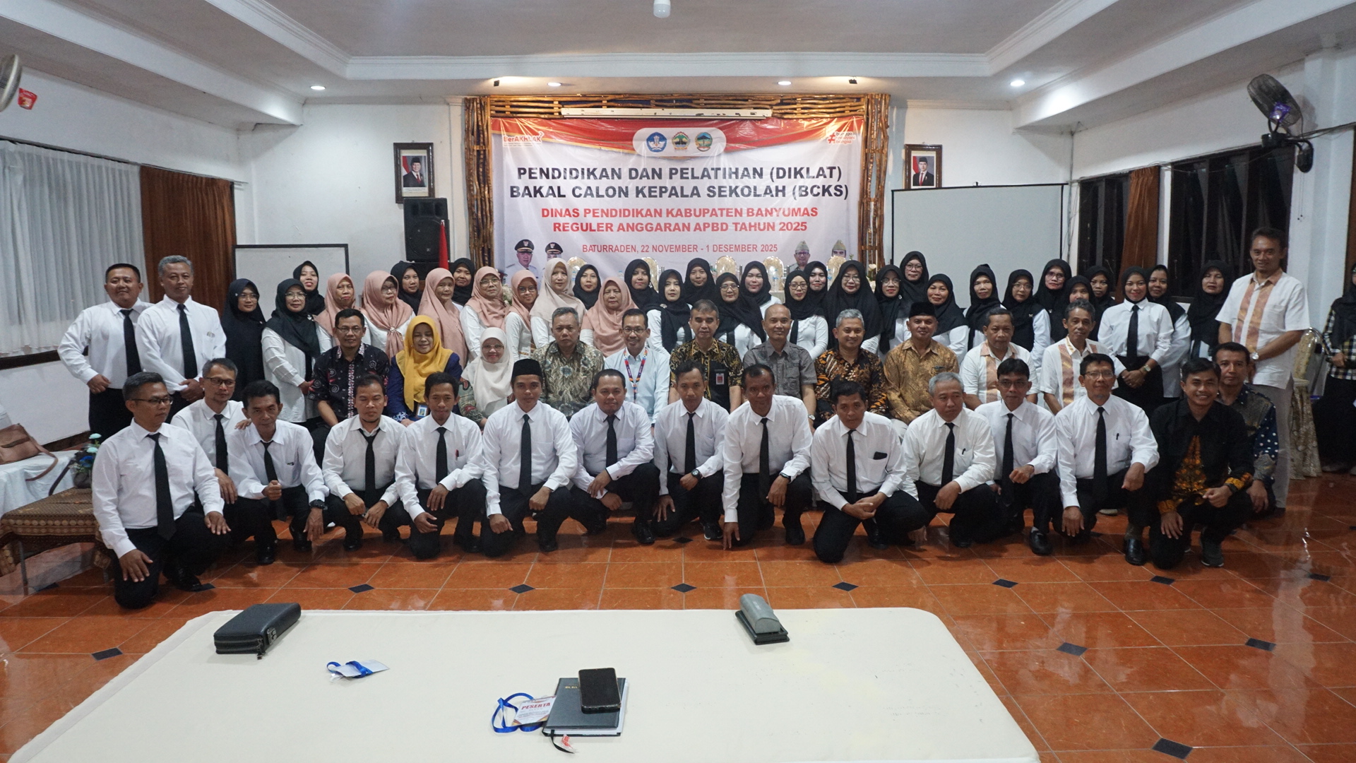 Penutupan Pelatihan Bakal Calon Kepala Sekolah Kabupaten Banyumas Tahun 2025