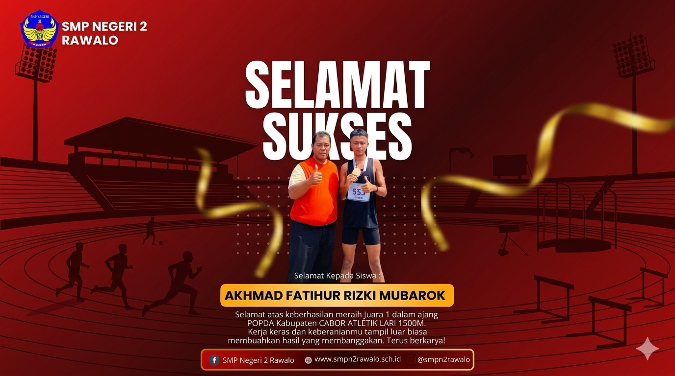 Akhmad Fatihur Rizki Mubarok berhasil meraih Juara 1 lari 1500 Putra