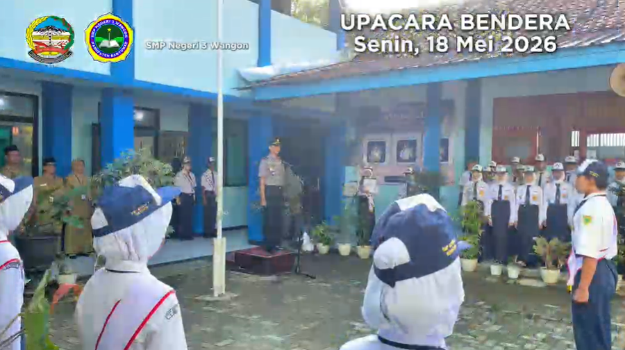 Upacara Bendera SMP Negeri 3 Wangon Berlangsung Khidmat, Tanamkan Disiplin dan Nasionalisme