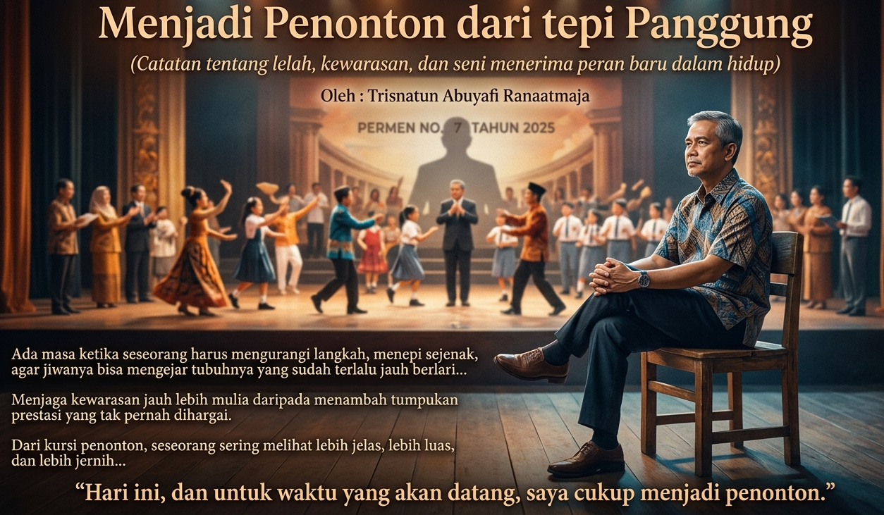 "Hari ini, dan untuk waktu yang akan datang, saya cukup menjadi penonton."