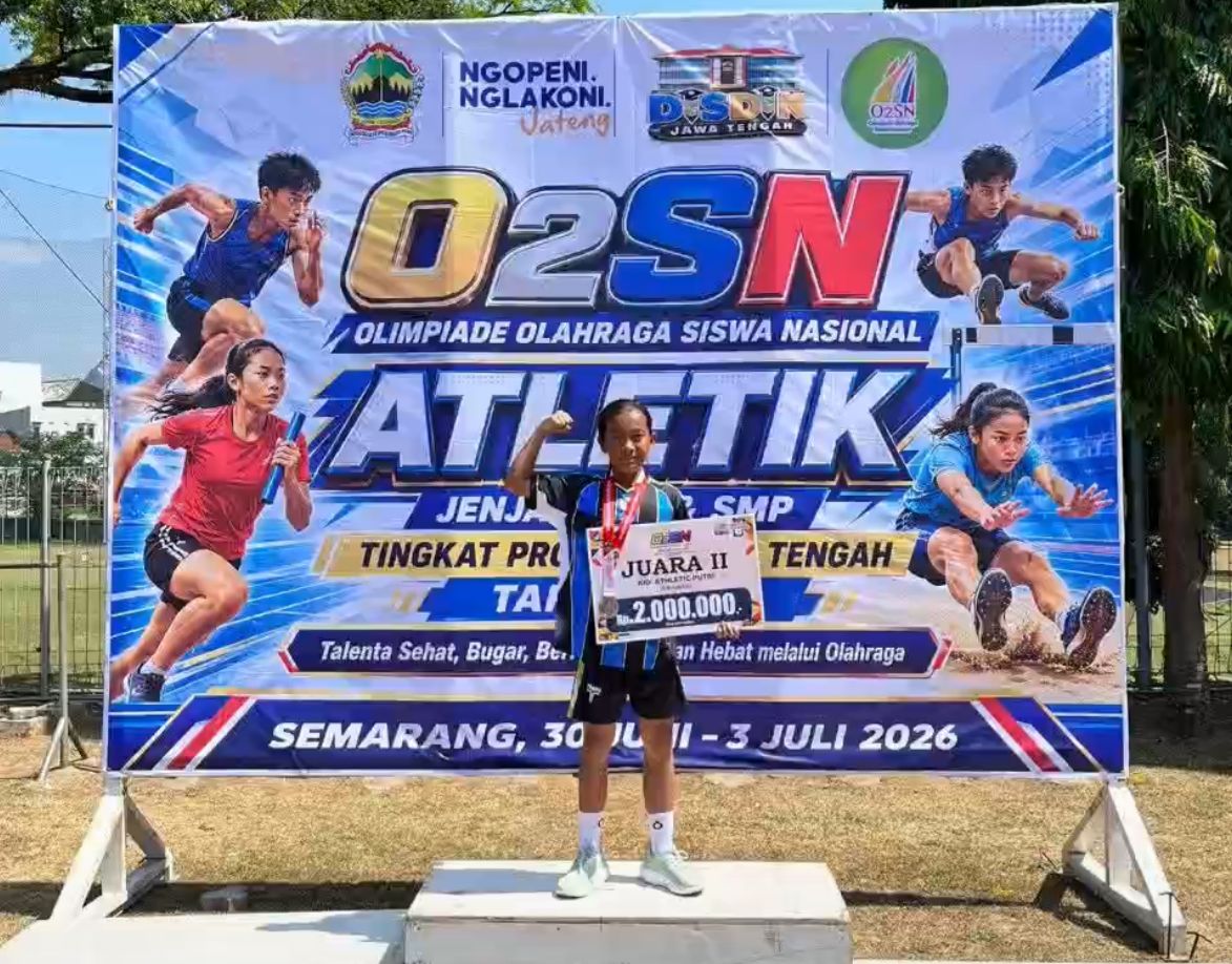 Hasil O2SN Tingkat Provinsi Jawa Tengah 2026, Siswi SD Negeri 1 Karanggintung Banyumas Raih Juara II Cabang Atletik